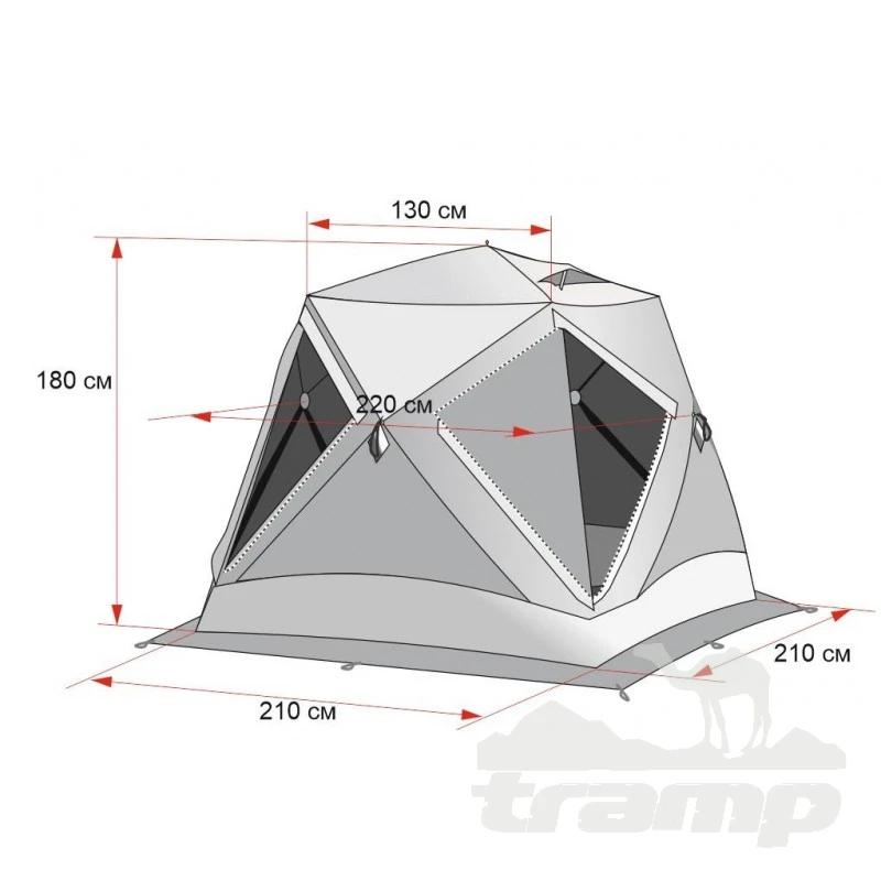Палатки Зимняя палатка Лотос Куб 3 Классик Термо (210х210/180 см)