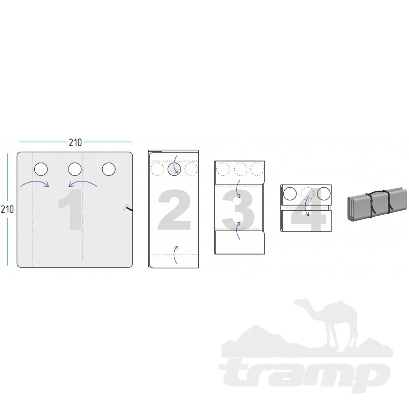 Комплектующие для палаток Дно гидро-термоизоляционное Лотос Куб 3 (210х210) с фланцами