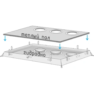 Дно гидро-термоизоляционное Лотос Куб 3 (210х210) с фланцами