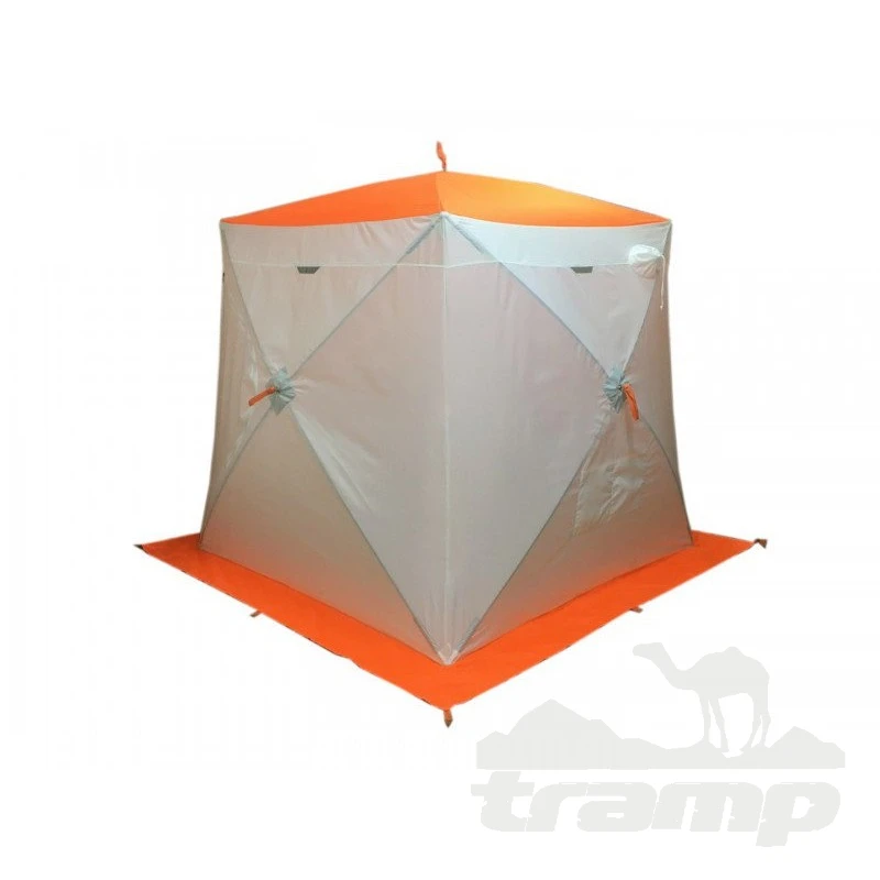 Палатки Зимняя палатка Пингвин Mr. Fisher 200 SТ с юбкой 200*200 (бело-оранжевый)