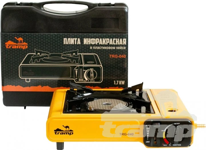 Газовое оборудование Плита газовая керамическая Tramp TRG-040 (с переходником)