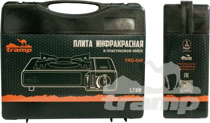 Газовое оборудование Плита газовая керамическая Tramp TRG-040 (с переходником)