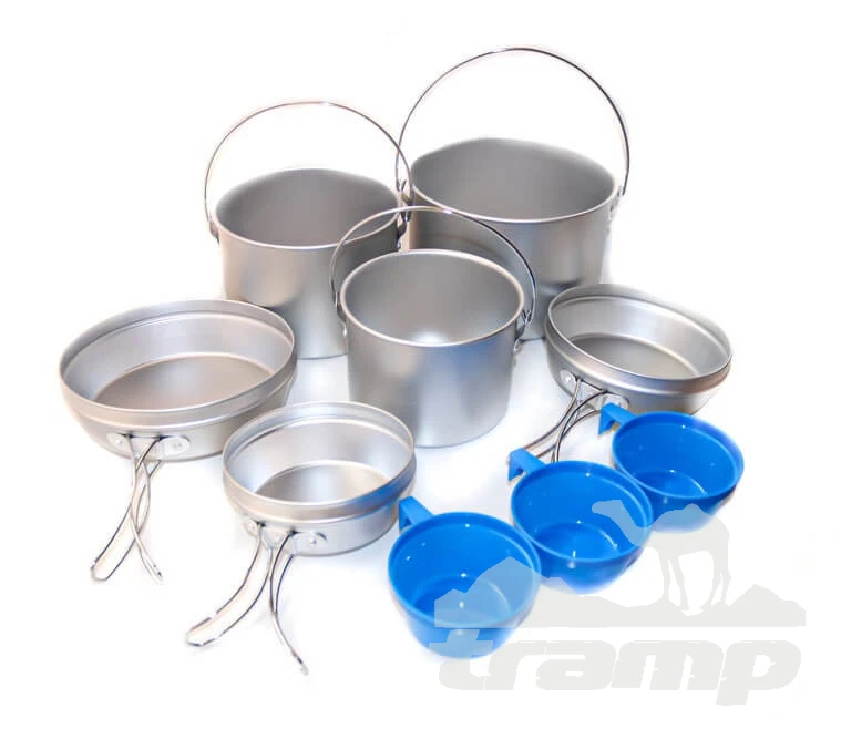 Походная посуда Набор посуды туристической Tramp из алюминия TRС-002