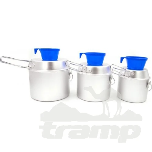 Походная посуда Набор посуды туристической Tramp из алюминия TRС-002