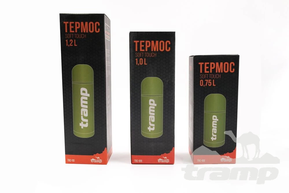 Походная посуда Термос Tramp Soft Touch 1.0 л оливковый