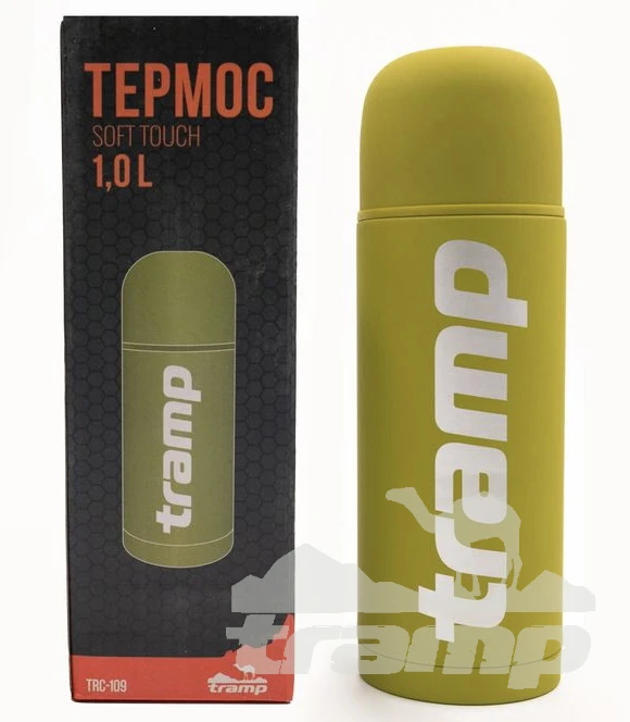 Походная посуда Термос Tramp Soft Touch 1.0 л оливковый