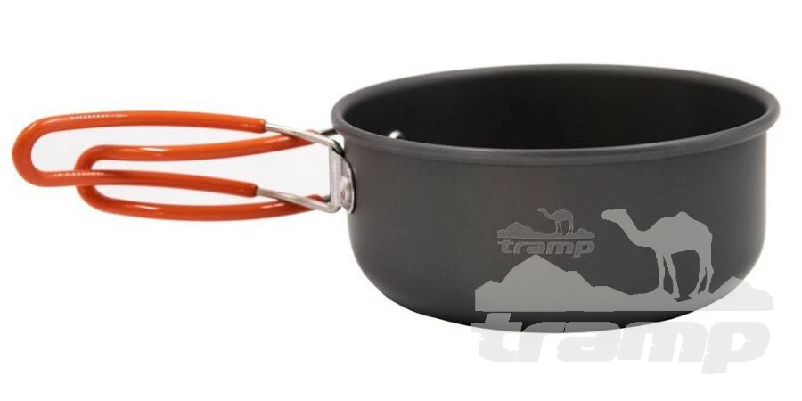 Походная посуда Тарелка туристическая Tramp со складными ручками из анодированного алюминия 400 мл TRC-116