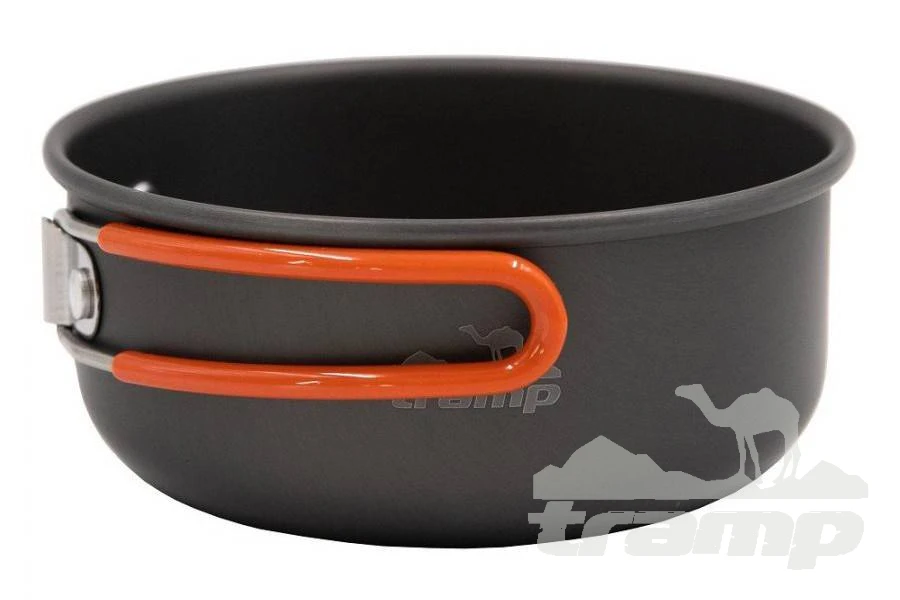 Походная посуда Тарелка туристическая Tramp со складными ручками из анодированного алюминия 400 мл TRC-116