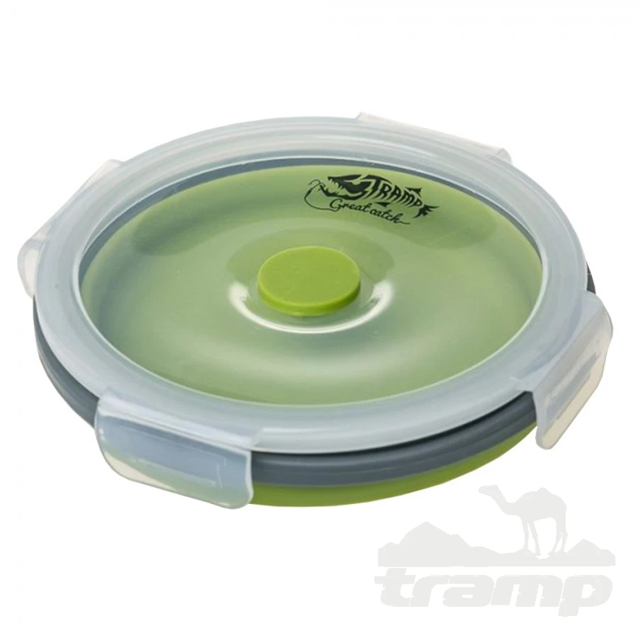 Походная посуда Контейнер складной с крышкой-защелкой 800 мл Tramp, TRC-087-olive