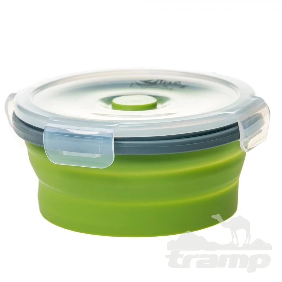 Походная посуда Контейнер складной с крышкой-защелкой 800 мл Tramp, TRC-087-olive