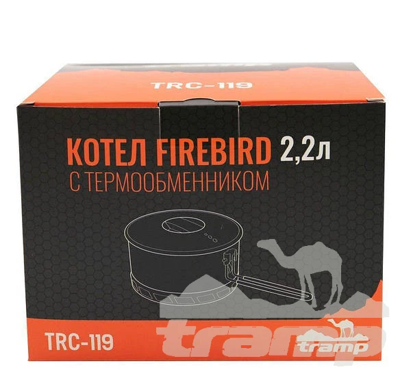 Походная посуда Котелок туристический Tramp Firebird с термообменником из анодированного алюминия 2.2 л TRC-119