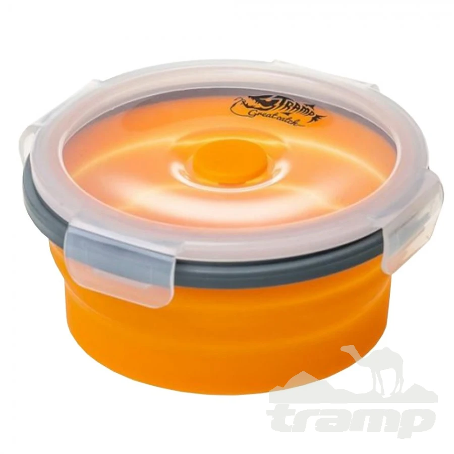 Походная посуда Контейнер складной с крышкой-защелкой 550 мл Tramp TRC-088-orange