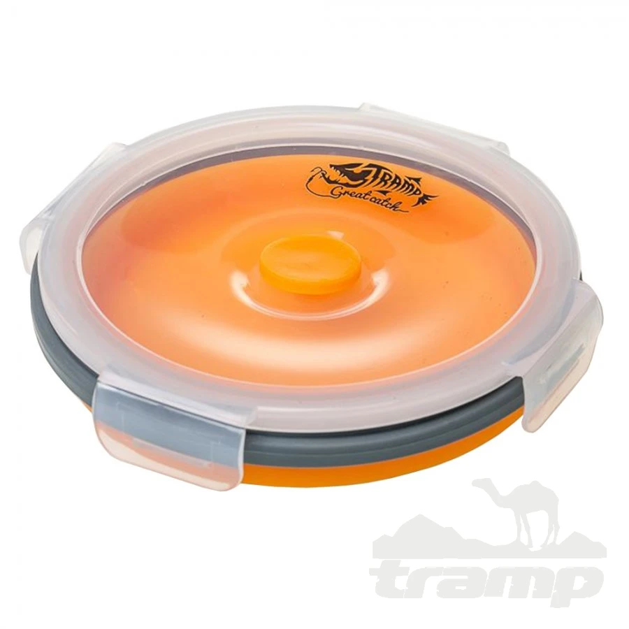 Походная посуда Контейнер складной с крышкой-защелкой 550 мл Tramp TRC-088-orange