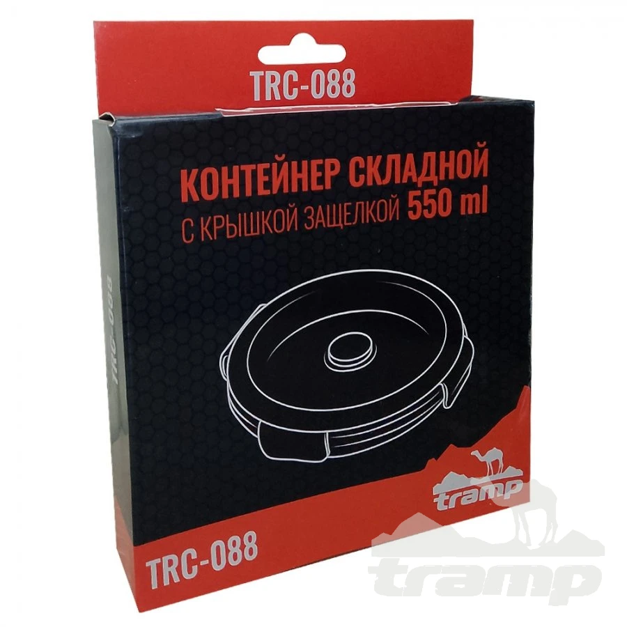 Походная посуда Контейнер складной с крышкой-защелкой 550 мл Tramp TRC-088-orange