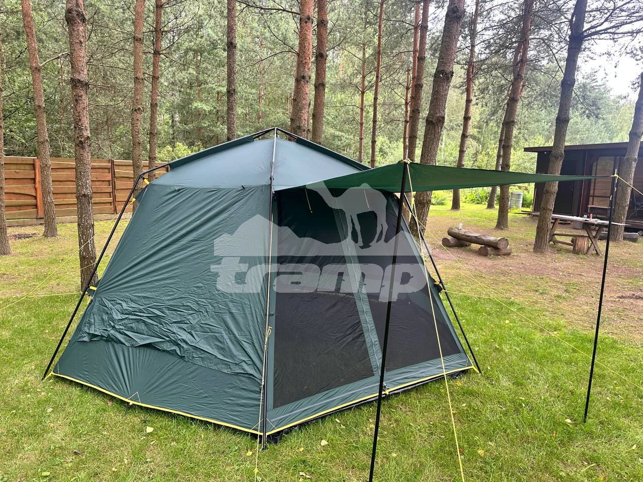 Шатрово-тентовая продукция Палатка-Шатер TRAMP Mosquito LUX Green 4.3х3.7х2.25 м (V2)