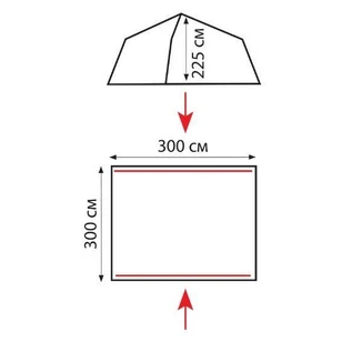 Палатка-Шатер TRAMP Bungalow LUX Green 3х3х2.25 м (V2)