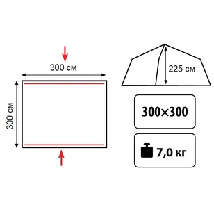 Палатка-Шатер TRAMP LITE Bungalow Green 3x3x2.25 м (V2)