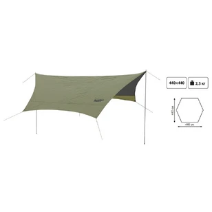 Тент со стойками TRAMP LITE Green 4.4х4.4х2.3 м (V2)