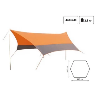 Тент со стойками TRAMP LITE Orange 4.4х4.4х2.3 м (V2)