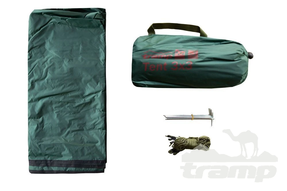 Шатрово-тентовая продукция Тент TRAMP 3x3 м Полиэстер,TRT-100.04-green