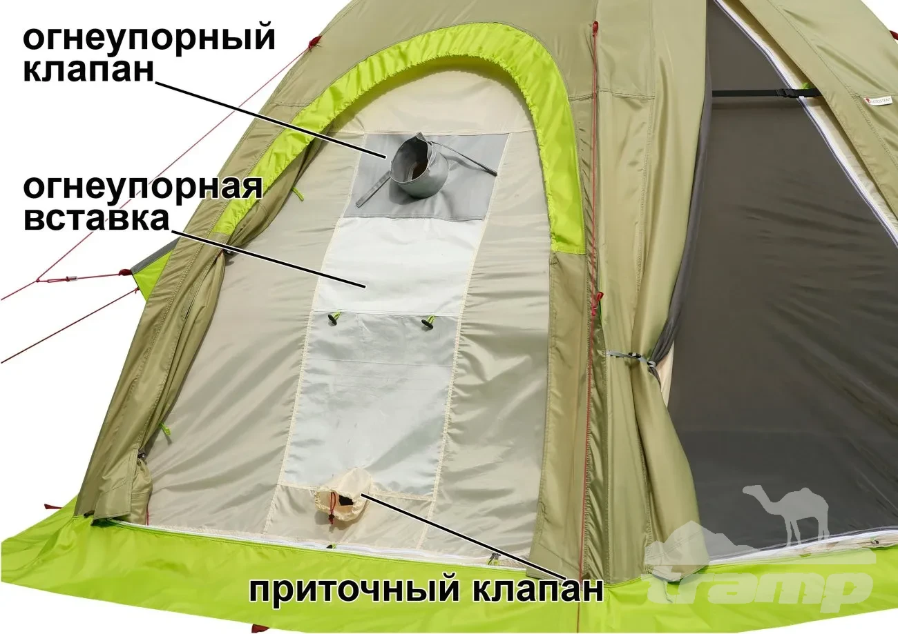 Палатки Всесезонная Универсальная палатка Лотос 5У Шторм (360х320/205 см)