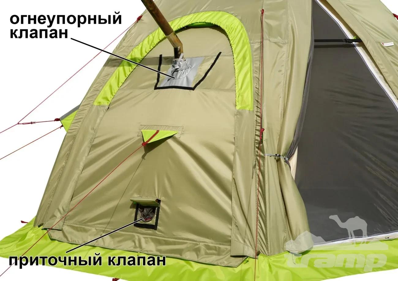 Палатки Всесезонная Универсальная палатка Лотос 5У Шторм (360х320/205 см)