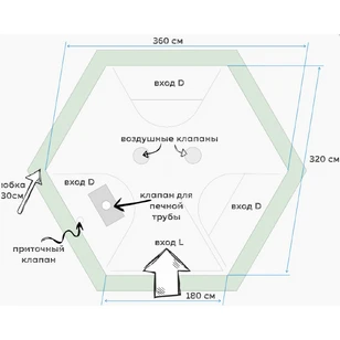 Всесезонная Универсальная палатка Лотос 5У Шторм (360х320/205 см)