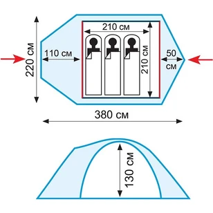 Палатка Экспедиционная Tramp Mountain 3 (V2)
