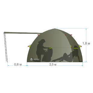 Летняя палатка Лотос 3 Саммер (270х250/180 см)