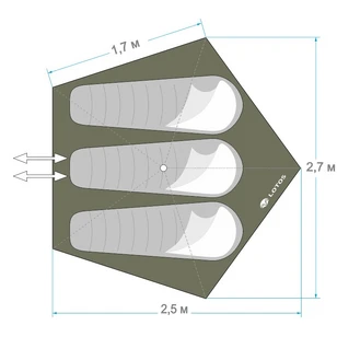 Летняя палатка Лотос 3 Саммер (270х250/180 см)