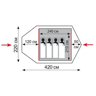 Палатка Универсальная Tramp Lite Camp 4 (V2)