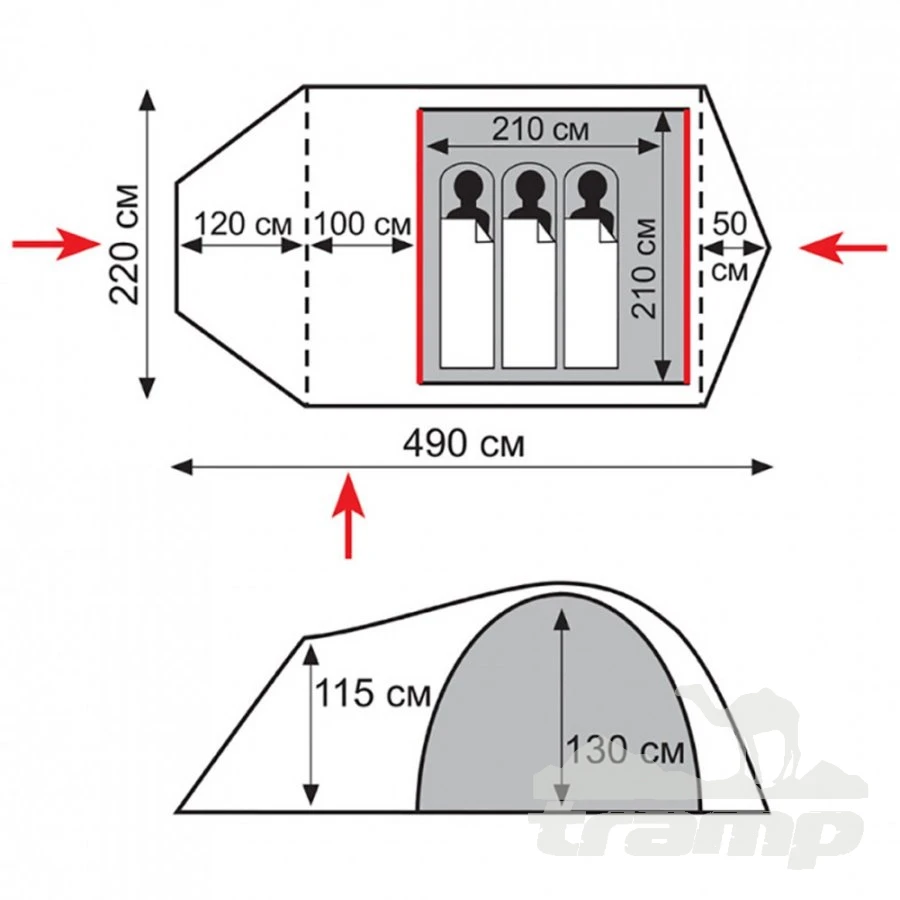 Палатки Палатка Универсальная Tramp Lite Twister 3 (V2)